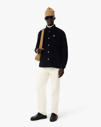 Overshirt imbottita in velluto a coste