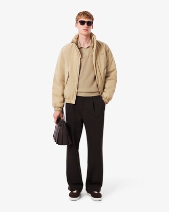 Maglione con girocollo aperto in misto cotone