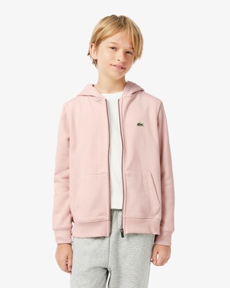 Felpa con zip unisex in tessuto felpato spazzolato
