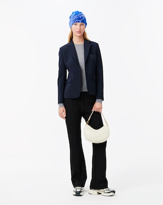 Berretto in lana con coccodrillo jacquard