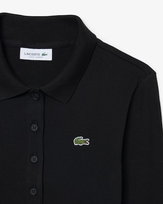 Polo a coste in cotone slim fit L.12.D