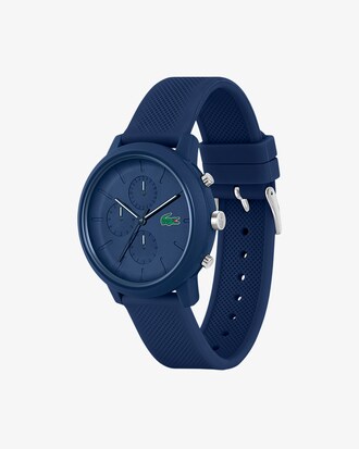 Orologio cronografo in silicone blu Lacoste.12.12