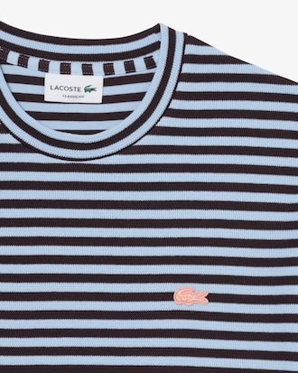 T-shirt in cotone testurizzato a righe