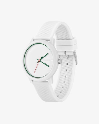 Orologio a 3 lancette in silicone con coccodrillo Lacoste.12.12