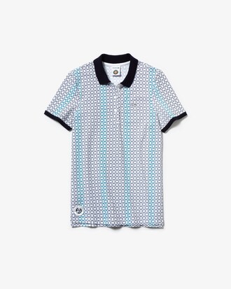 Polo da donna in mini piqu&eacute; stampato Lacoste SPORT French Open