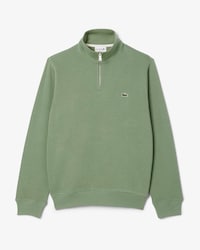 Felpa interlock a collo alto con zip