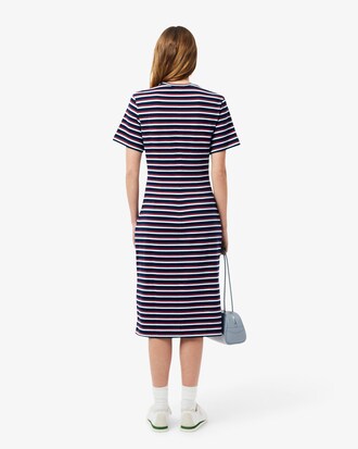 Abito t-shirt a righe in jersey