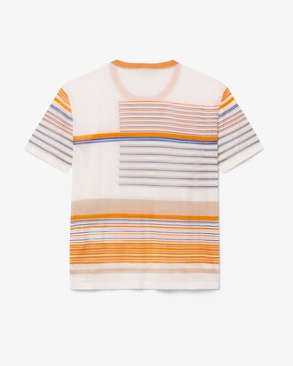 T-shirt in jersey di raso a righe Runway