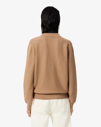 Polo a maniche lunghe regular fit in maglia
