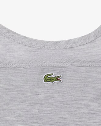 Canotta slim fit in jersey con stemma