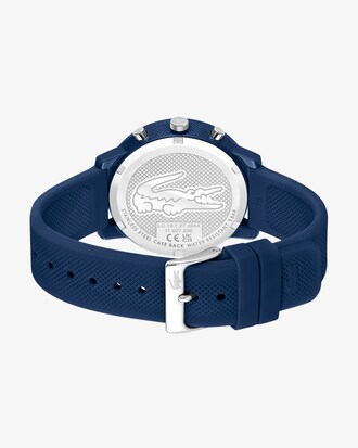 Orologio cronografo in silicone blu Lacoste.12.12