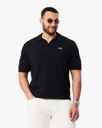Polo in maglia boucl&eacute; classic fit