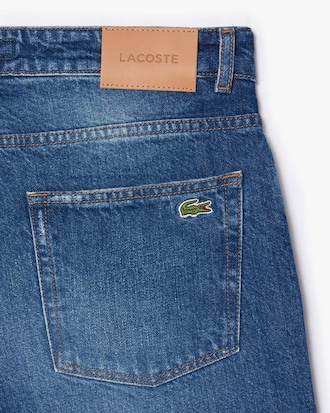 Jeans indaco a 5 tasche dal taglio dritto