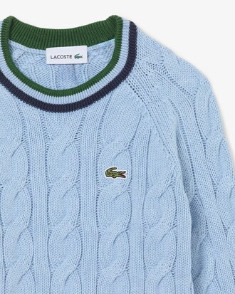 Maglione girocollo in cotone e lana