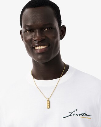 T-shirt con firma ricamata Made in France
