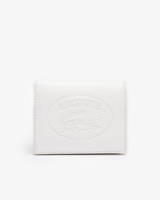 Portafoglio da donna con bottone automatico in pelle martellata Croco Crew