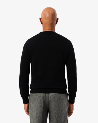 Pullover girocollo monocromatico in cotone