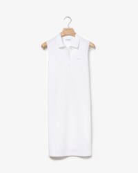 Abito a polo senza maniche in micro piqu&eacute; tinta unita