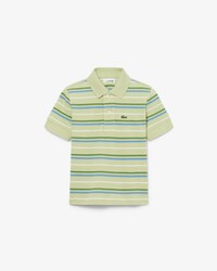Polo in petit piqu&eacute; con righe a contrasto