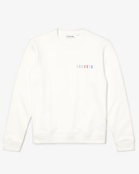 Felpa da uomo con logo multicolore ricamato