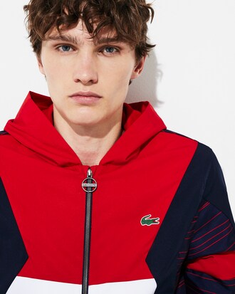 Tuta da tennis da uomo color block con cappuccio Lacoste SPORT
