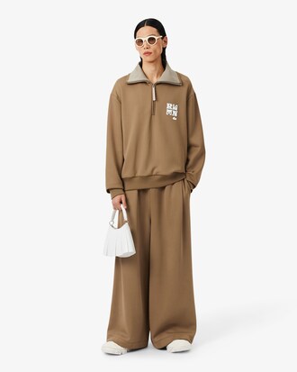 Felpa a collo alto con zip con stemma vivace Runway