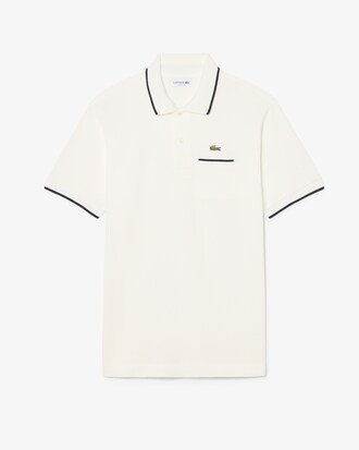 Polo classic fit L.12.12 con tasca e bordi a contrasto