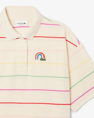 Abito polo in cotone a righe