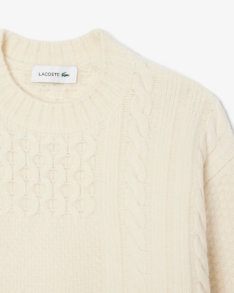 Abito in maglia di lana effetto patchwork