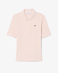 Polo slim fit in maglia pointelle