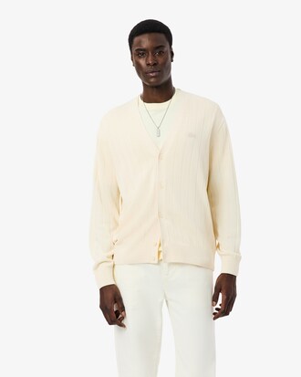Cardigan in misto cotone a coste