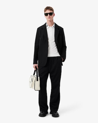 Polo con marchio jacquard slim fit