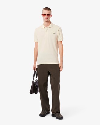 Polo in mini-piqué con ricamo classic fit