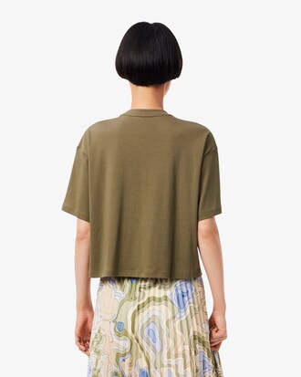 T-shirt oversize con taschino e zip