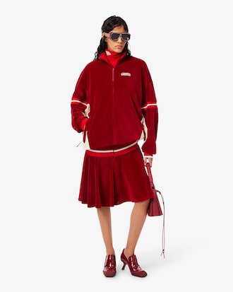 Abito lungo oversize in velour Runway