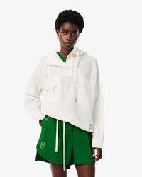 Giacca pullover oversize in cotone con cappuccio
