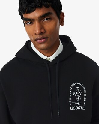 Felpa con cappuccio loose fit stampata