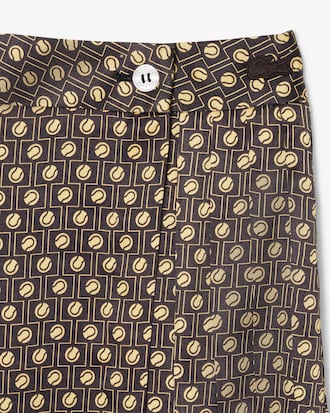 Gonna midi plissettata e stampata