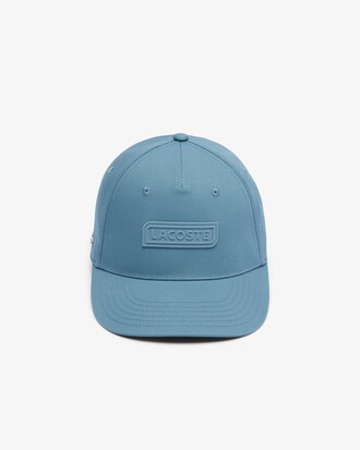 Cappellino in gabardine con stampa Lacoste