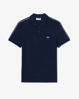 Polo con logo a righe regular fit