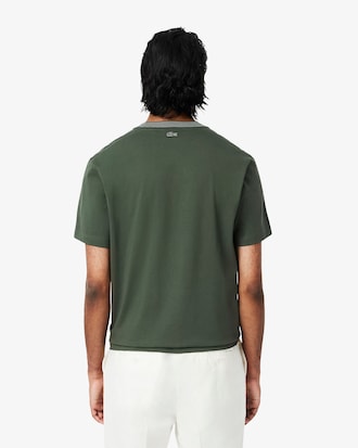 T-shirt in jersey di cotone ricamato e stampato