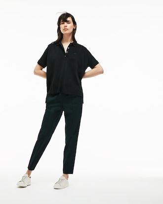 Soft Polo relax fit Lacoste in piqu&eacute; fluido di cotone stretch tinta unita