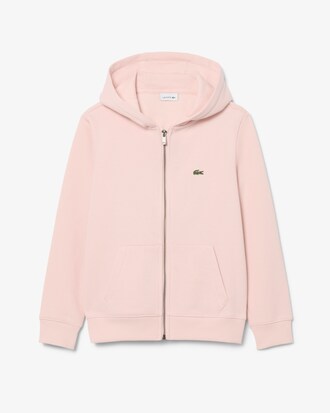 Felpa con zip unisex in tessuto felpato spazzolato