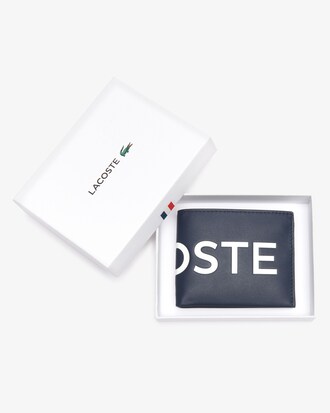 Portafoglio piccolo da uomo in pelle con logo L.12.12