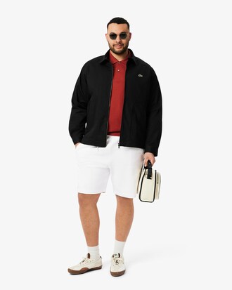 Shorts in cotone felpato con profili con logo