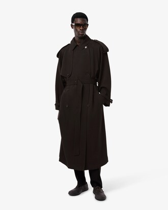 Trench in lana Runway