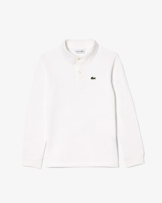 Polo a maniche lunghe in petit piqué