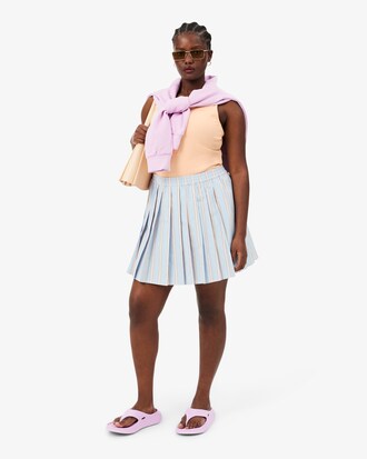 Canotta slim fit in cotone a coste