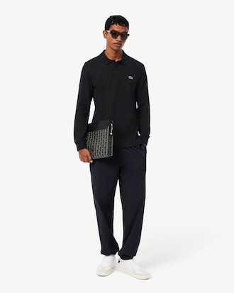 Polo in cotone a maniche lunghe regular fit