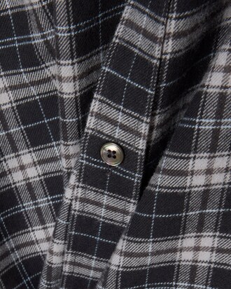 Camicia regular fit in flanella con motivo scozzese